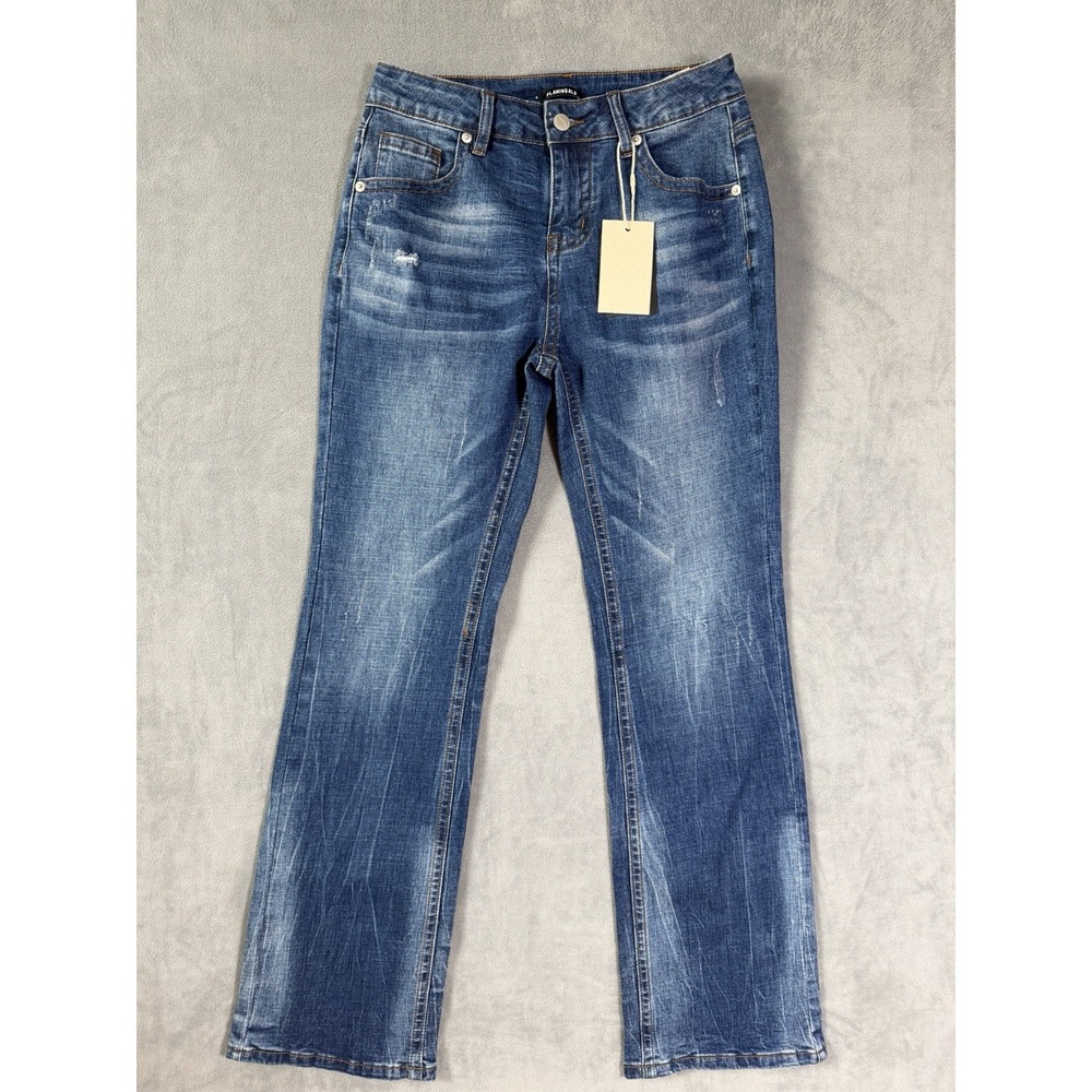 Flamingals Women's Blue Jeans Mild Flare Leg Size Small NWT #76764